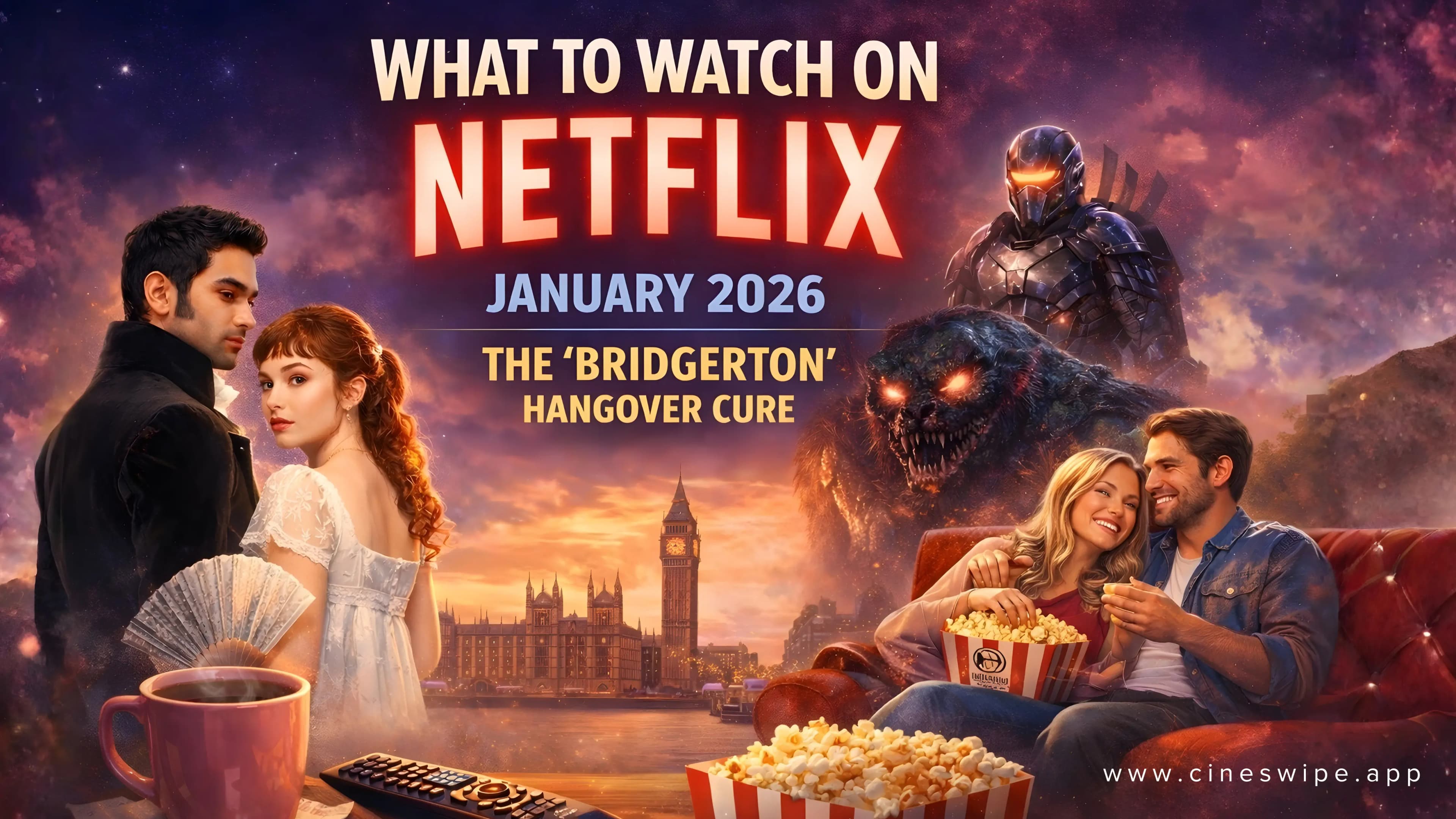 What to Watch on Netflix January 2026: The "Bridgerton" Hangover Cure